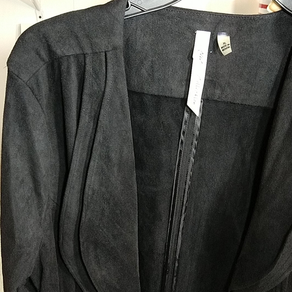 NY Collection Black Drop Front Blazer Jacket sz XL - Picture 7 of 13